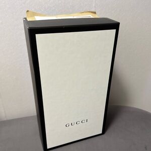 New Gucci empty  Shoe Gift box W Card, 2 Dust Bags. . 14 X8”x5”